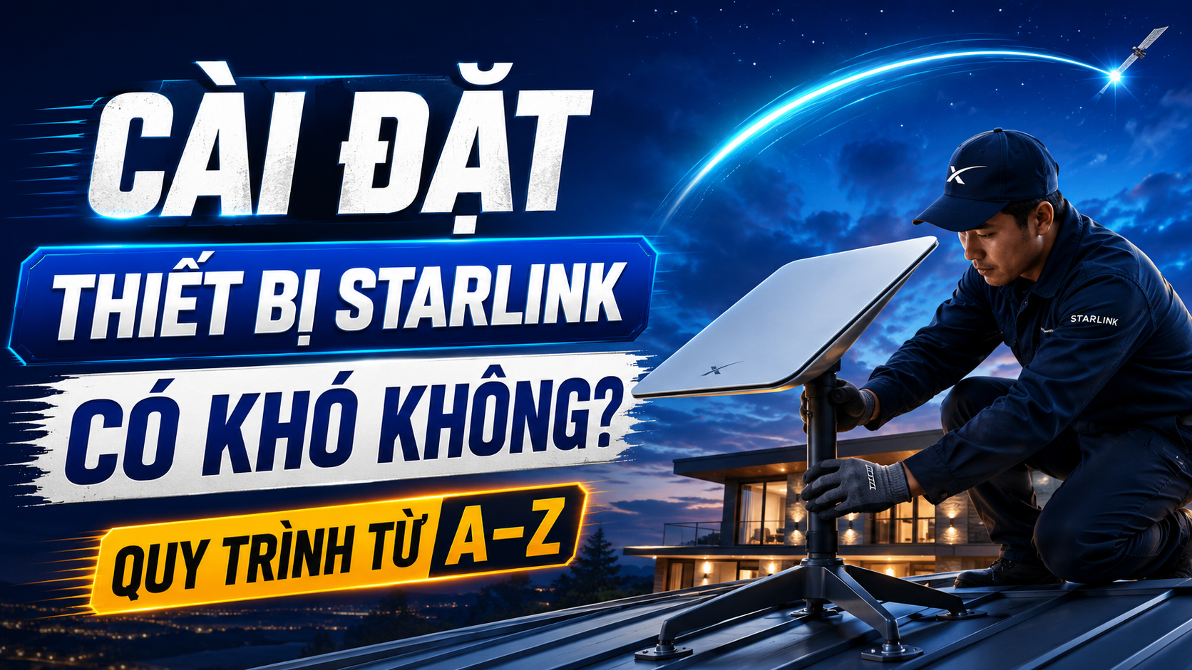 cài đặt thiết bị Starlink