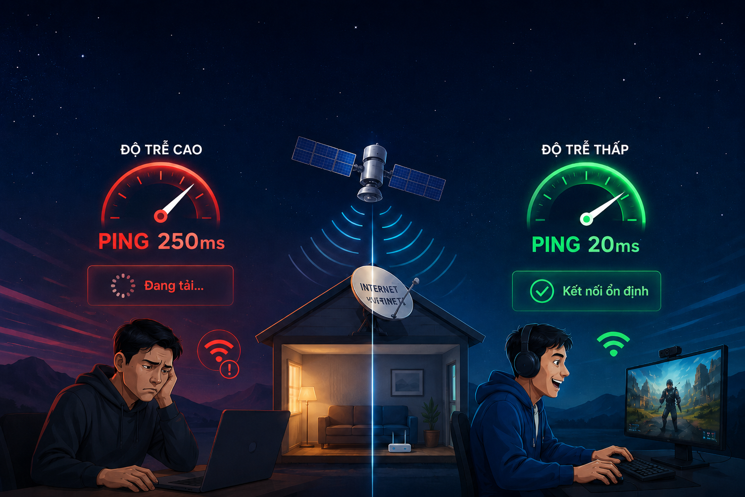 độ trễ Internet vệ tinh