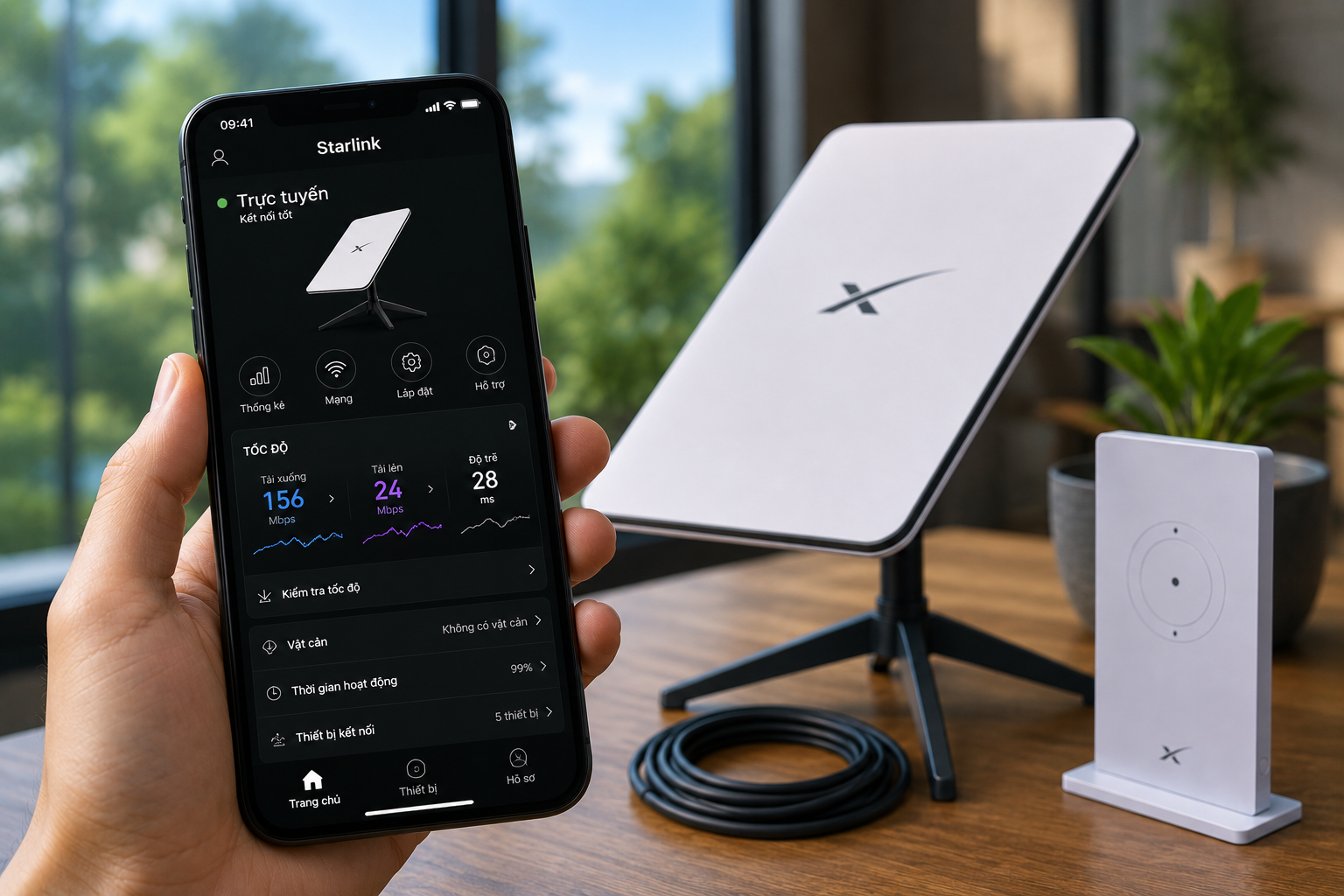tối ưu tốc độ Starlink tại nhà 