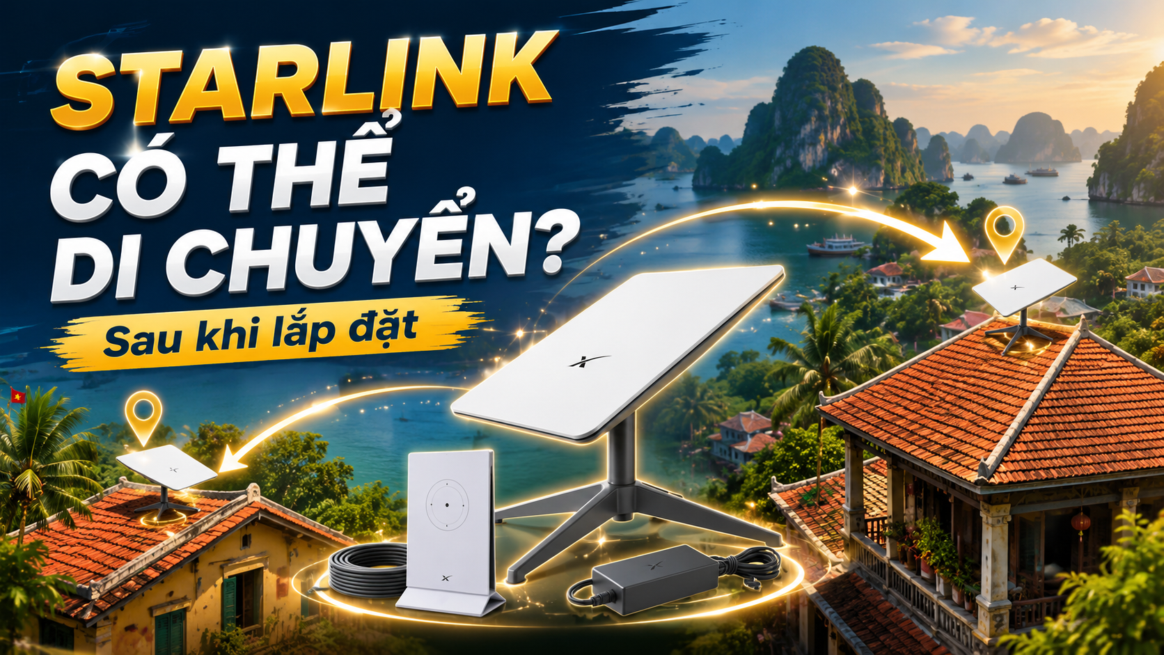 WiFi vệ tinh Starlink có thể di chuyển