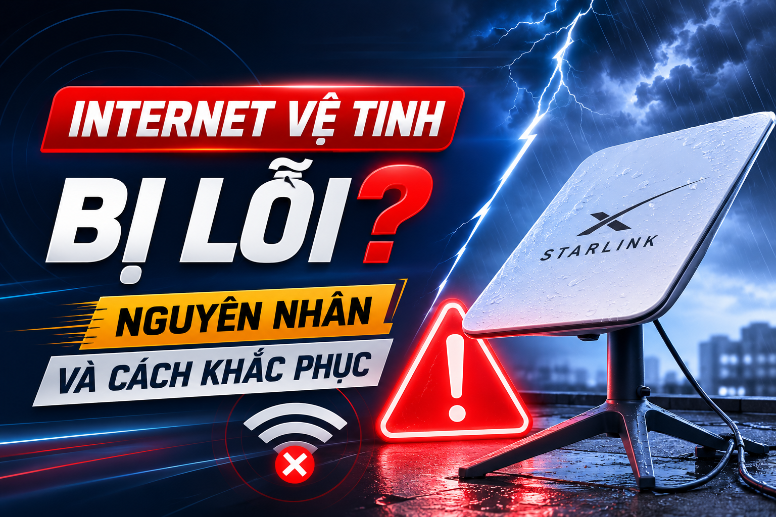 Internet vệ tinh bị lỗi