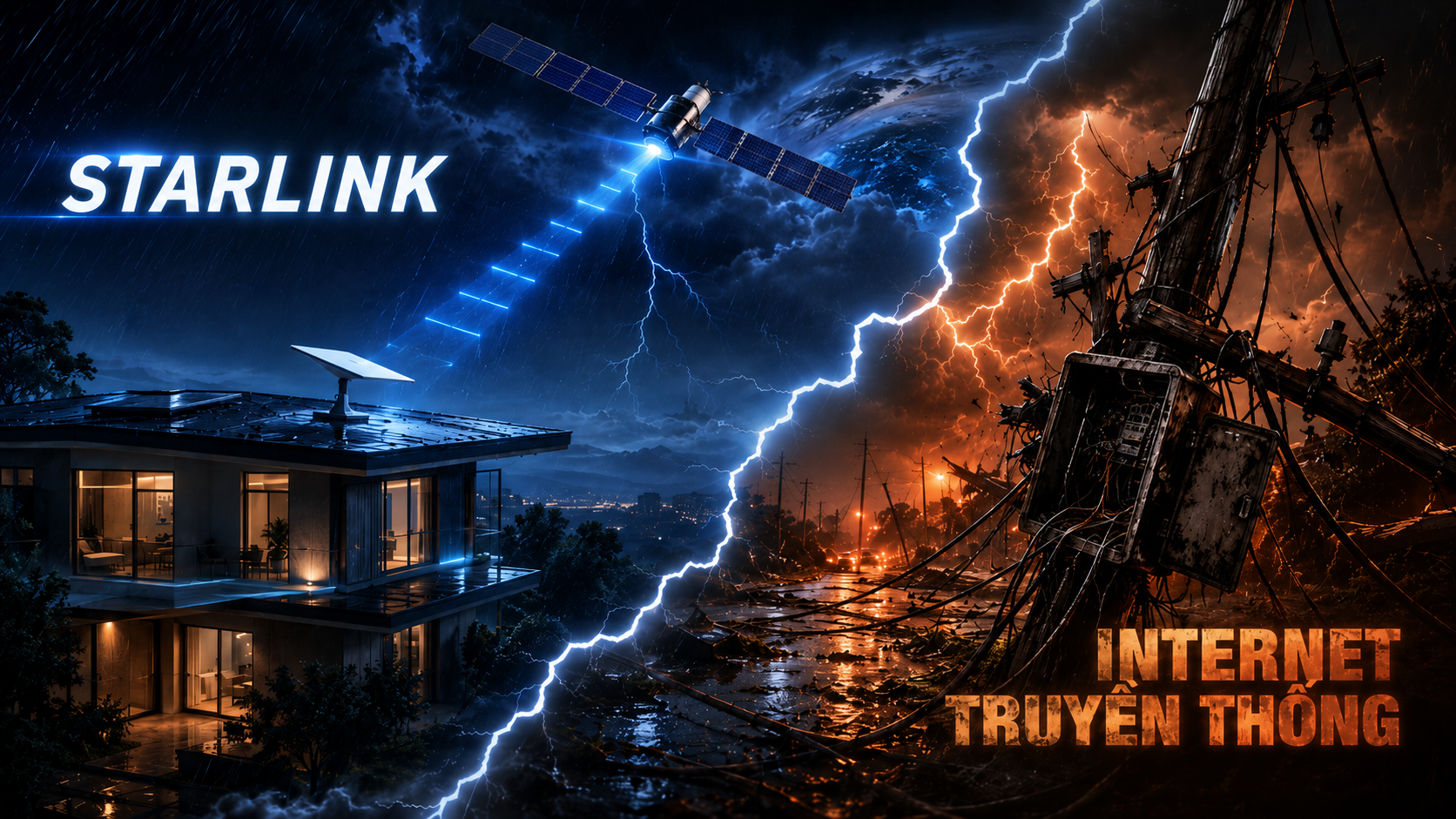Starlink và Internet truyền thống
