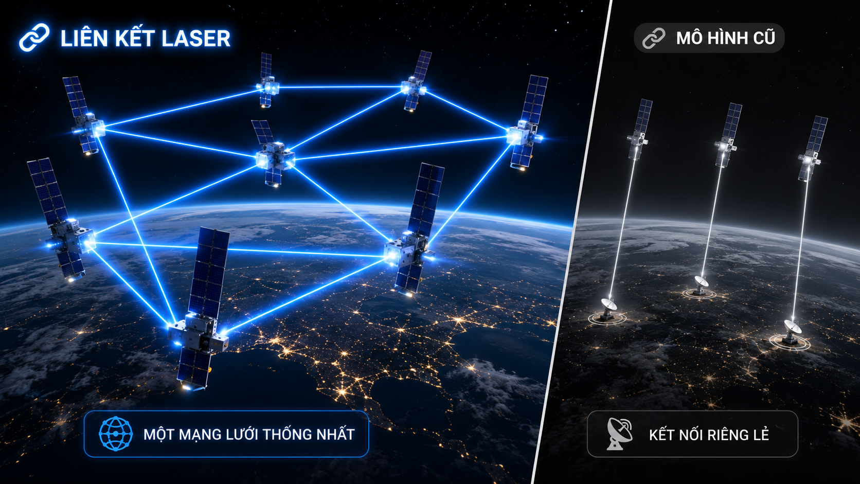 laser liên vệ tinh Starlink